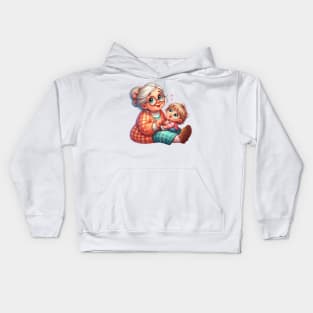 Granny with grandchild Kids Hoodie